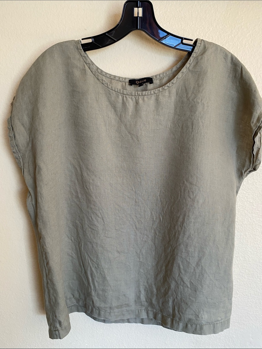 Quince Olive Linen Top